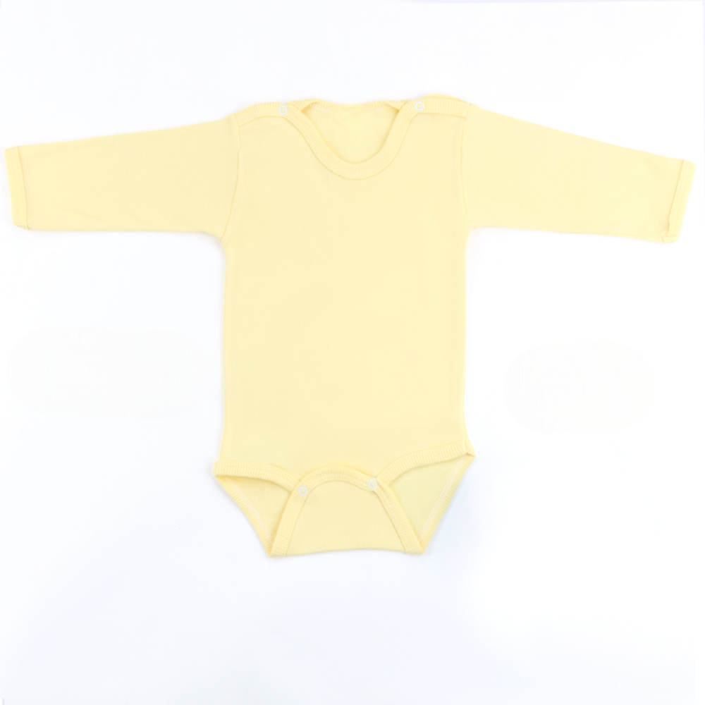 Long Sleeve Kids Bodysuit Yellow (1-3 Years) - S001.0001
