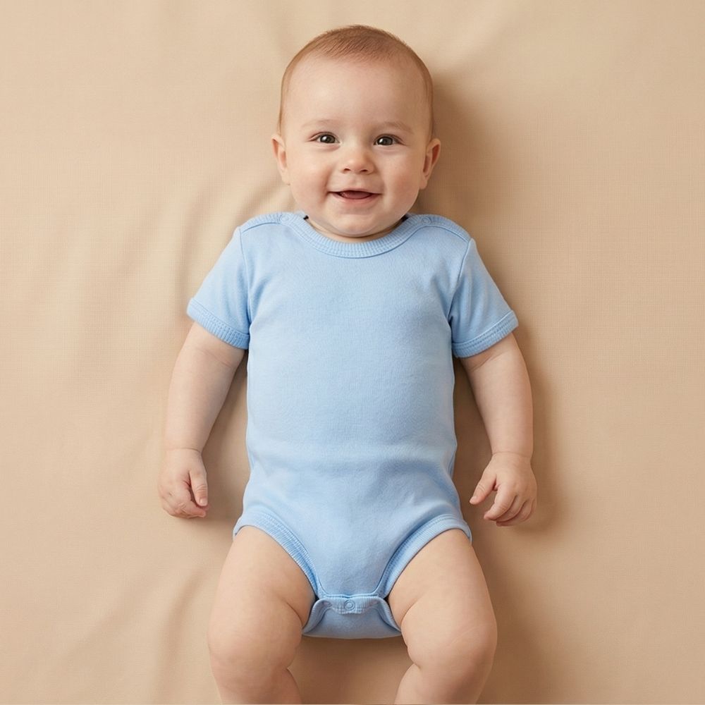 Short Sleeve Kids Bodysuit Blue (1-3 Years) - S001.0004