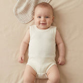 Strap Baby Bodysuit Ecru (0-12 Months) - S001.0155
