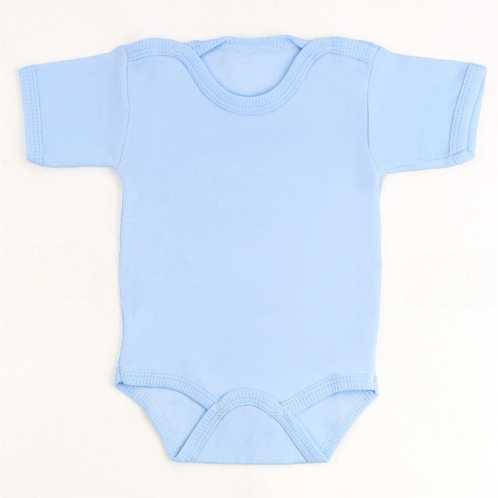 Short Sleeve Baby Bodysuit Blue (0-12 Months) - S001.0156
