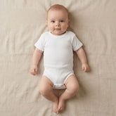 Short Sleeve Baby Bodysuit White (0-12 Months) - S001.0156