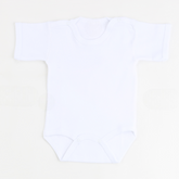 Short Sleeve Baby Bodysuit White (0-12 Months) - S001.0156