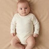 Long Sleeve Baby Bodysuit Ecru (0-12 Months) - S001.0157