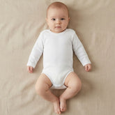 Long Sleeve Baby Bodysuit White (0-12 Months) - S001.0157