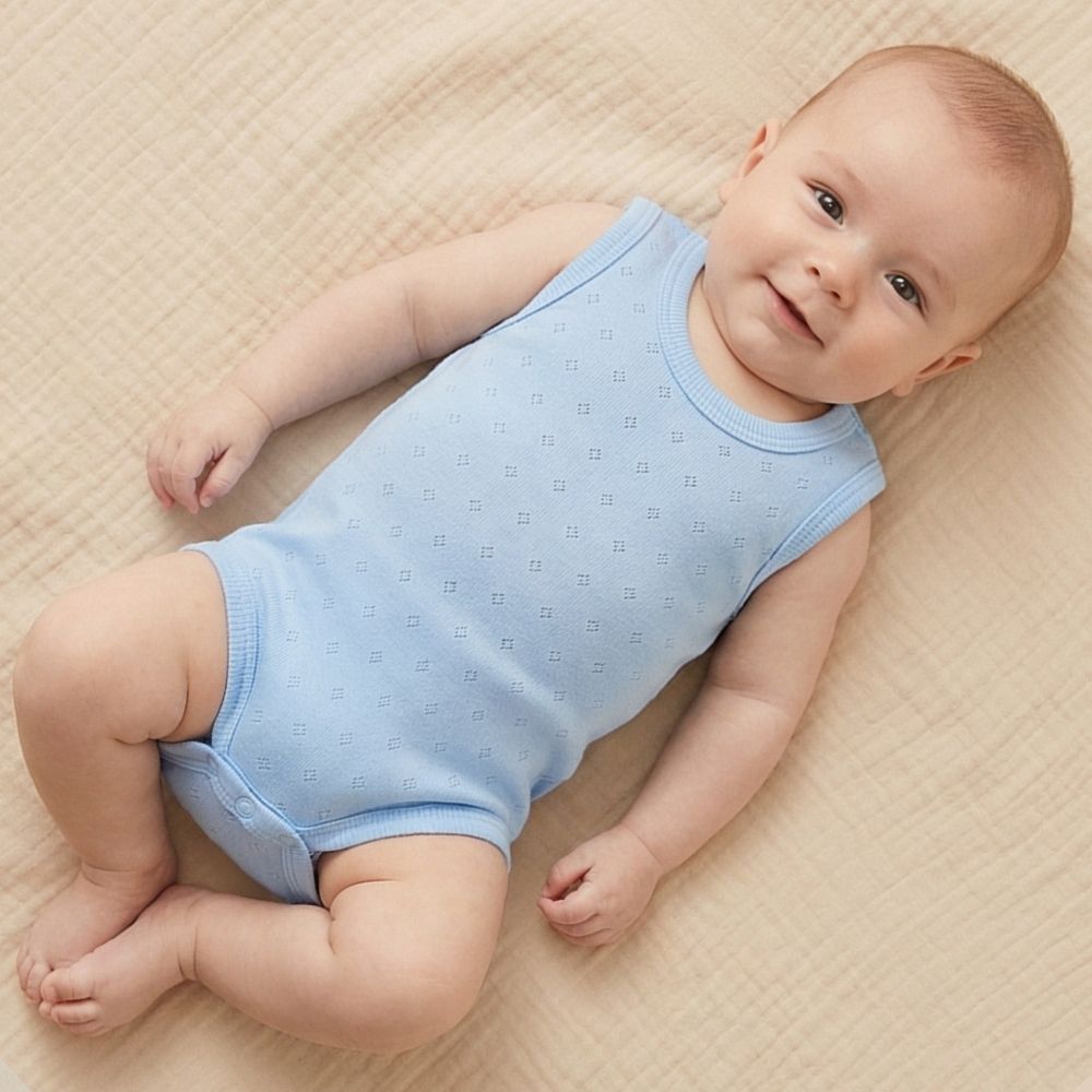 Strap Motif Kids Bodysuit Blue (1-3 Years) - S001.0165