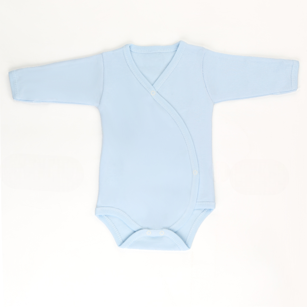 Double Breasted Baby Bodysuit Blue (0-3 Months) - S001.5903