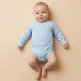 Double Breasted Baby Bodysuit Blue (0-3 Months) - S001.5903