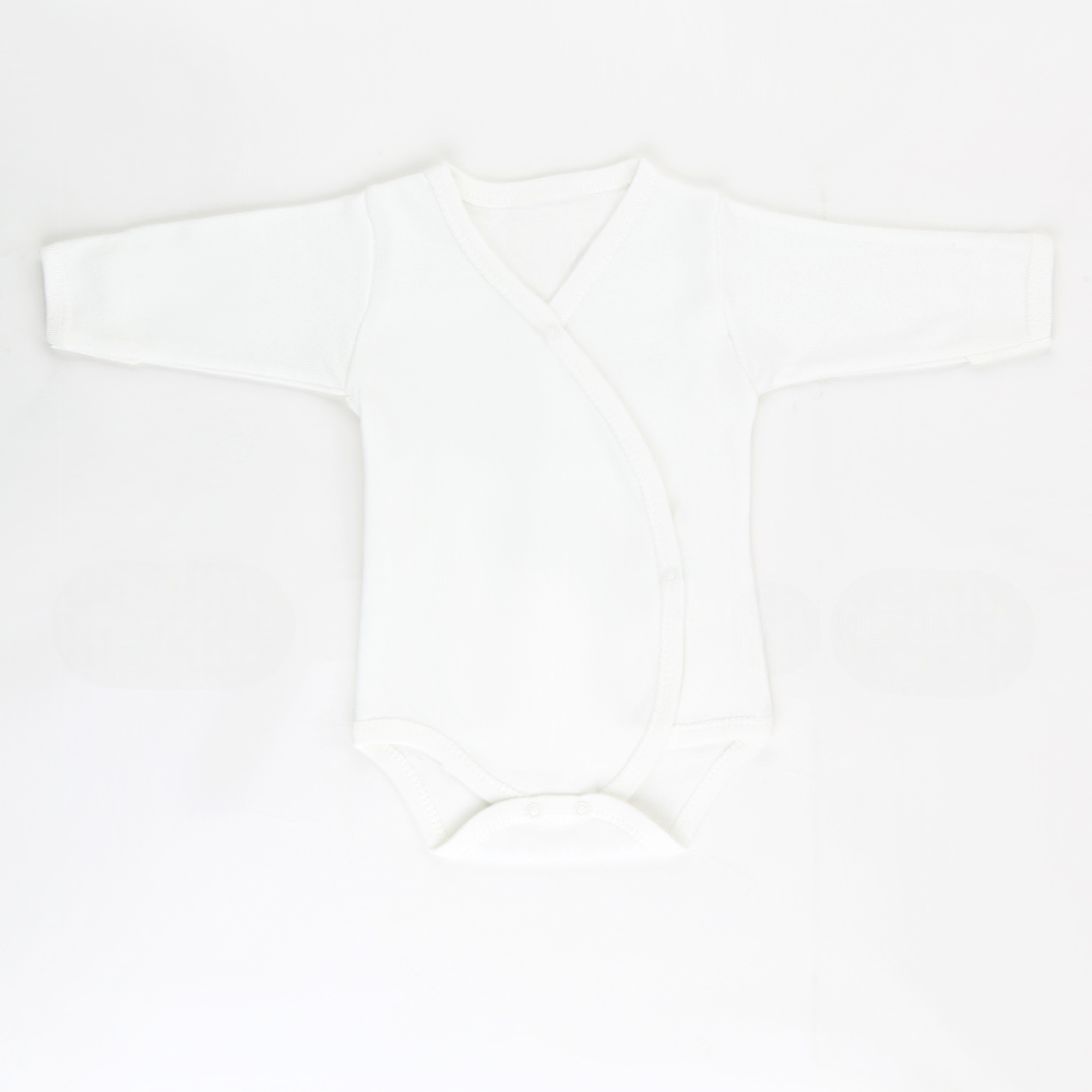 Double Breasted Baby Bodysuit Ecru (0-3 Months) - S001.5903