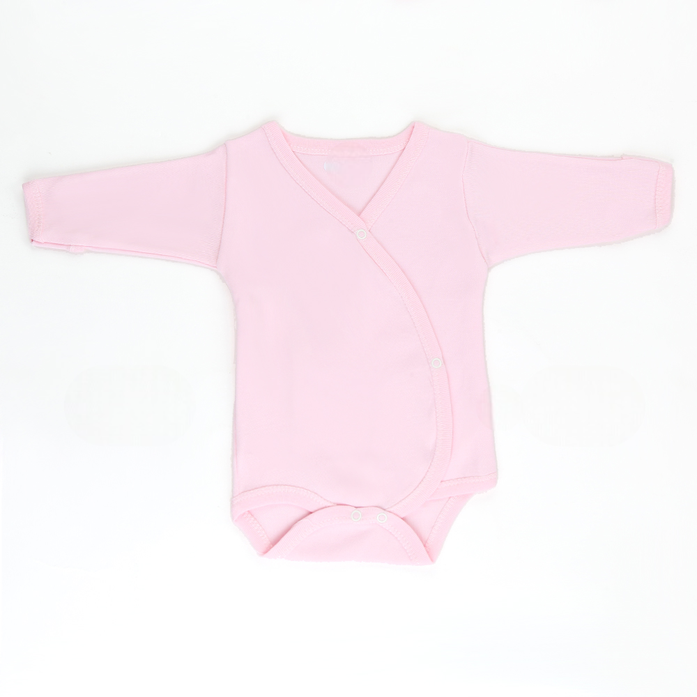 Double Breasted Baby Bodysuit Pink (0-3 Months) - S001.5903