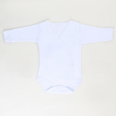 Double Breasted Baby Bodysuit White (0-3 Months) - S001.5903