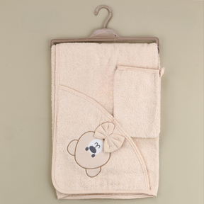 Teddy Themed Baby Towel Beige - SP001.136.12