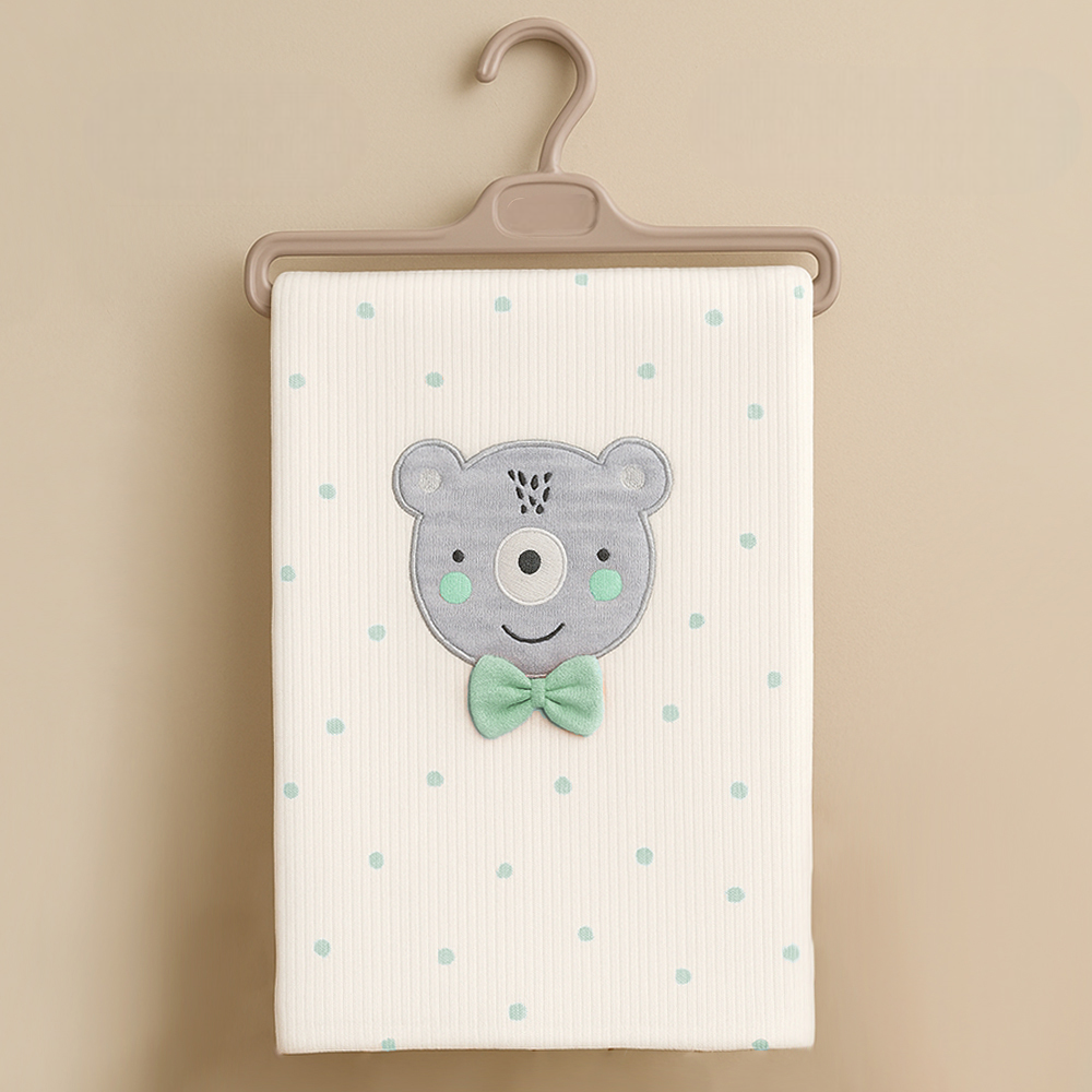 Polka Dot Bear Themed Baby Blanket Mint - SP001.109.11