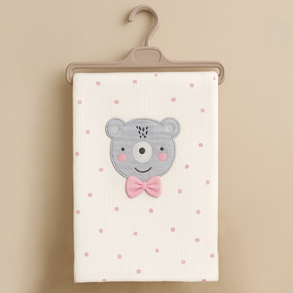 Polka Dot Bear Themed Baby Blanket Pink - SP001.109.2