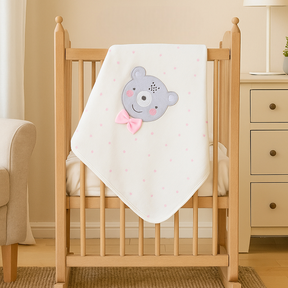 Polka Dot Bear Themed Baby Blanket Pink - SP001.109.2