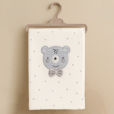 Polka Dot Bear Themed Baby Blanket Grey - SP001.109.5