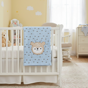 Sweet Dear Themed Baby Blanket Blue - SP001.110.1