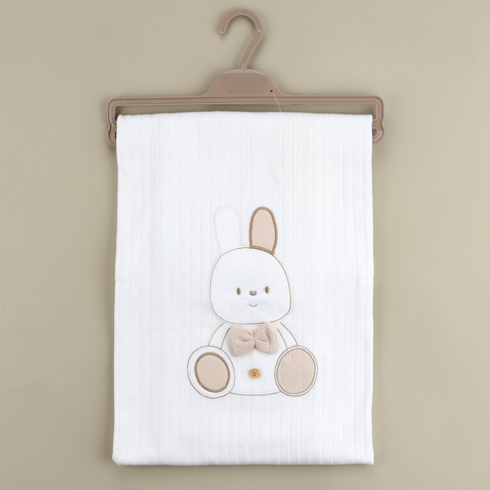 Rabbit Themed Baby Blanket Ecru - SP001.111.10