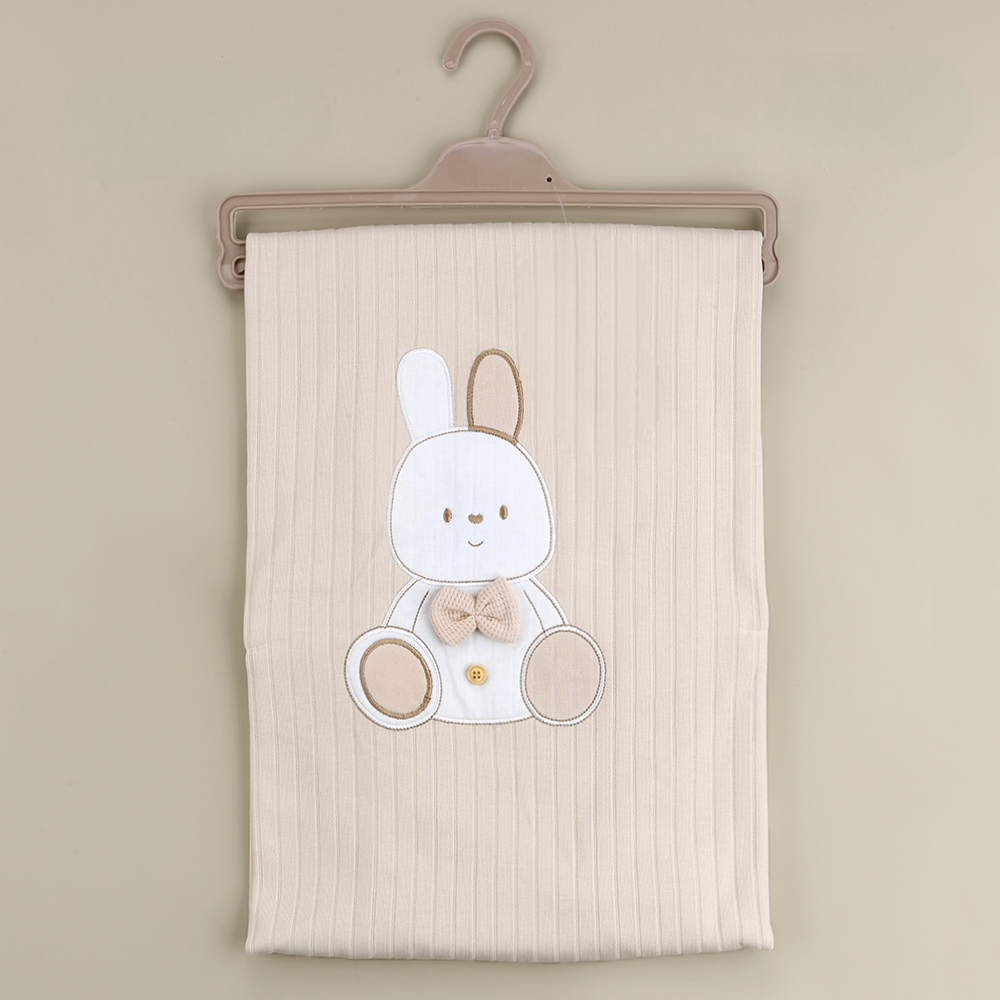 Rabbit Themed Baby Blanket Beige - SP001.111.12