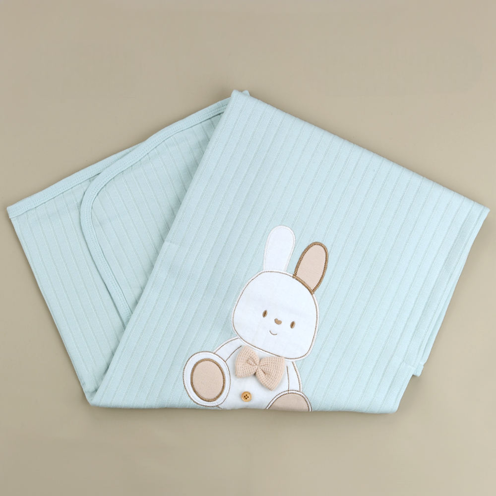 Rabbit Themed Baby Blanket Green - SP001.111.13