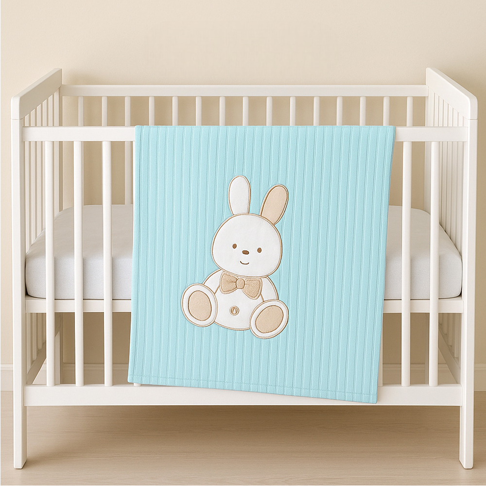 Rabbit Themed Baby Blanket Green - SP001.111.13