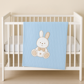 Rabbit Themed Baby Blanket Blue - SP001.111.1