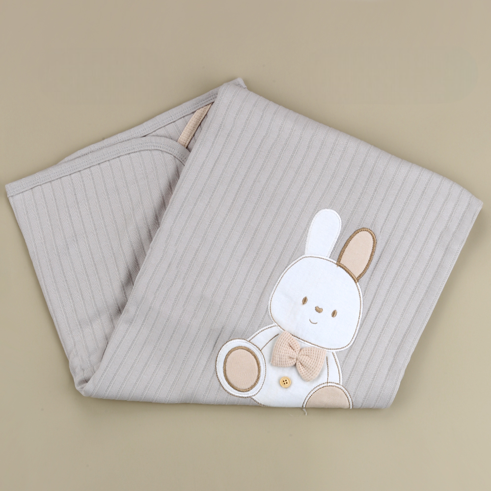 Rabbit Themed Baby Blanket Grey - SP001.111.5