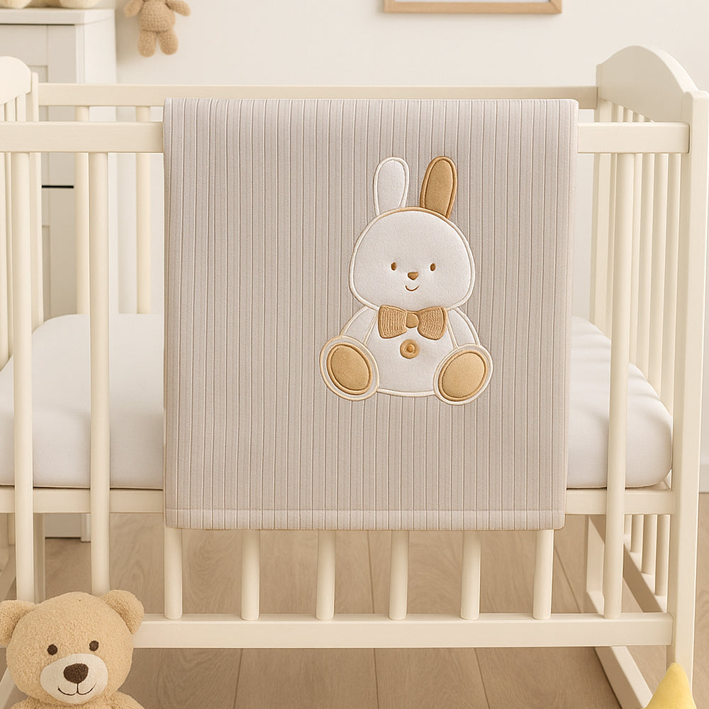 Rabbit Themed Baby Blanket Grey - SP001.111.5