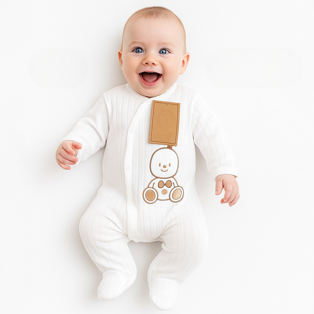 3-Pack Rabbit Themed Baby Bodysuit Ecru (0-3)(3-6)(6-9) Months - SP001.1145.10