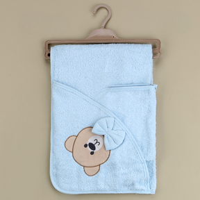 Teddy Themed Baby Towel Blue - SP001.136.1
