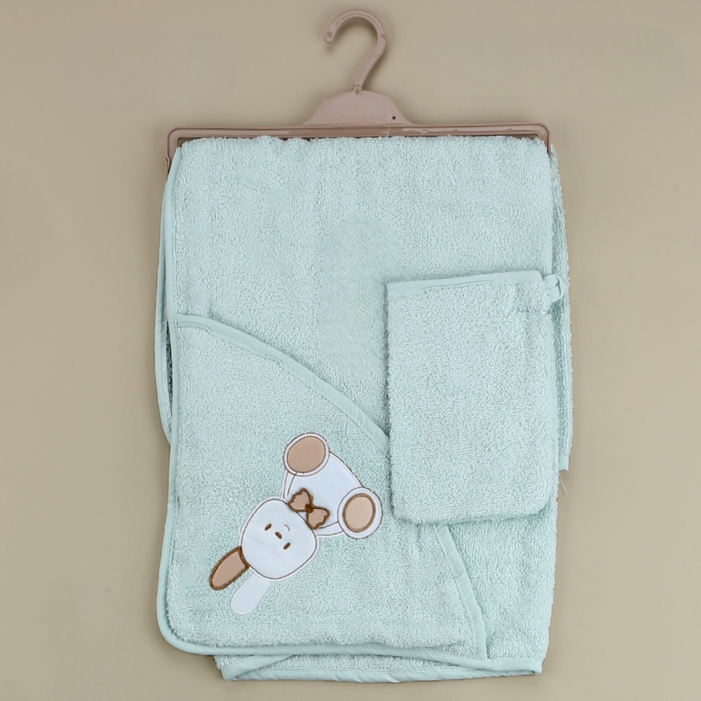 Rabbit Themed Baby Towel Mint - SP001.137.11