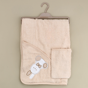 Rabbit Themed Baby Towel Beige - SP001.137.12