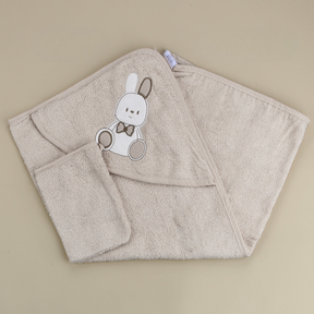 Rabbit Themed Baby Towel Grey - SP001.137.5