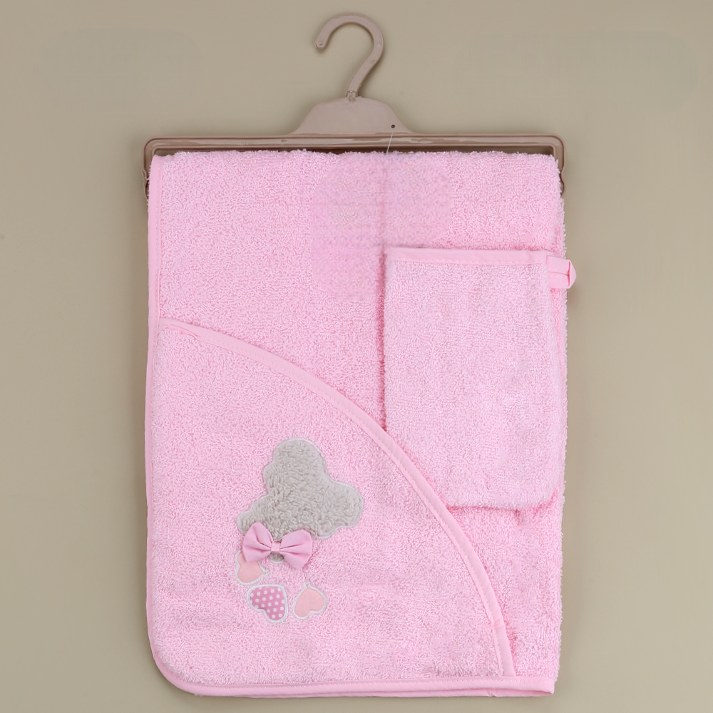 Ribbon Bear Themed Baby Towel Pink - SP001.157.2