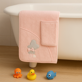 Ribbon Bear Themed Baby Towel Salmon - SP001.157.8