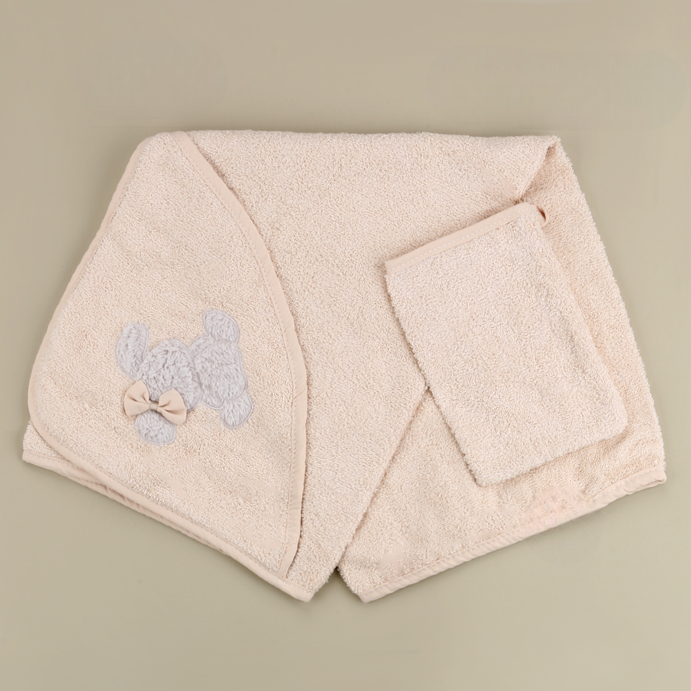 Ribbon Rabbit Themed Baby Towel Beige - SP001.158.12