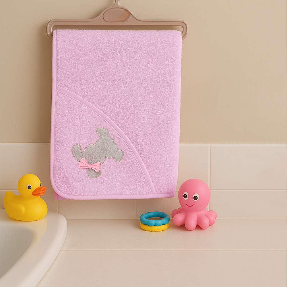 Ribbon Rabbit Themed Baby Towel Pink - SP001.158.2