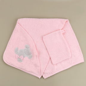 Ribbon Rabbit Themed Baby Towel Salmon - SP001.158.8