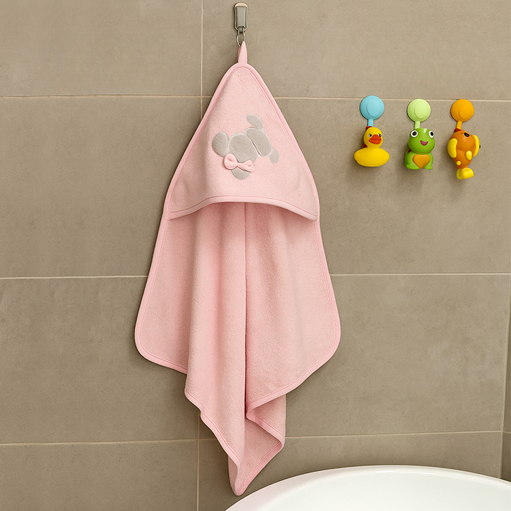 Ribbon Rabbit Themed Baby Towel Salmon - SP001.158.8