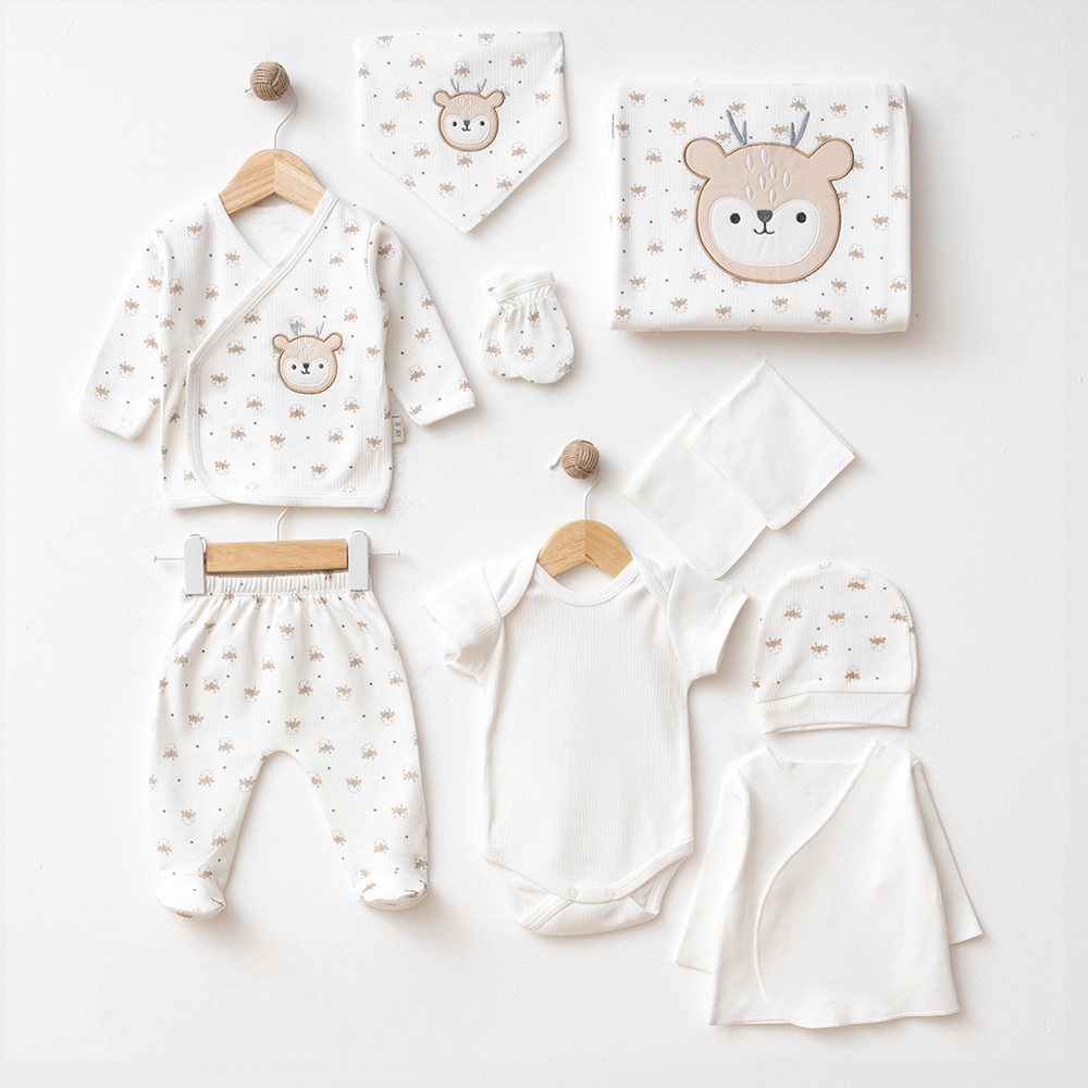 Sweet Dear Themed Hospital Outfit 10-Piece Set Newborn Baby Ecru (0-3 Months) - SP001.2108.10