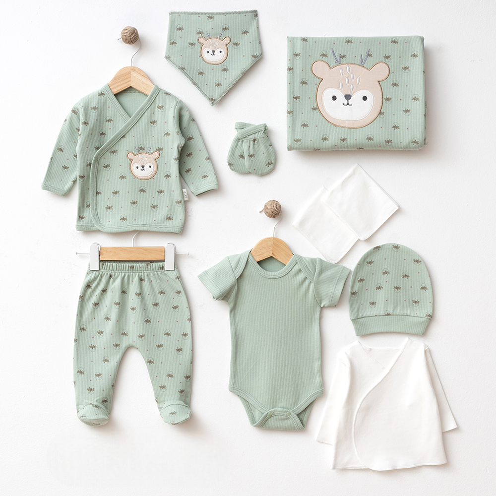 Sweet Dear Themed Hospital Outfit 10-Piece Set Newborn Baby Mint (0-3 Months) - SP001.2108.11