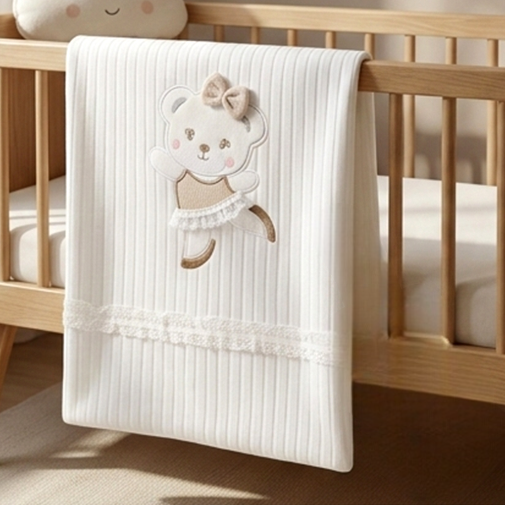Lace Soft Themed Baby Blanket Ecru - SP001.4153.10