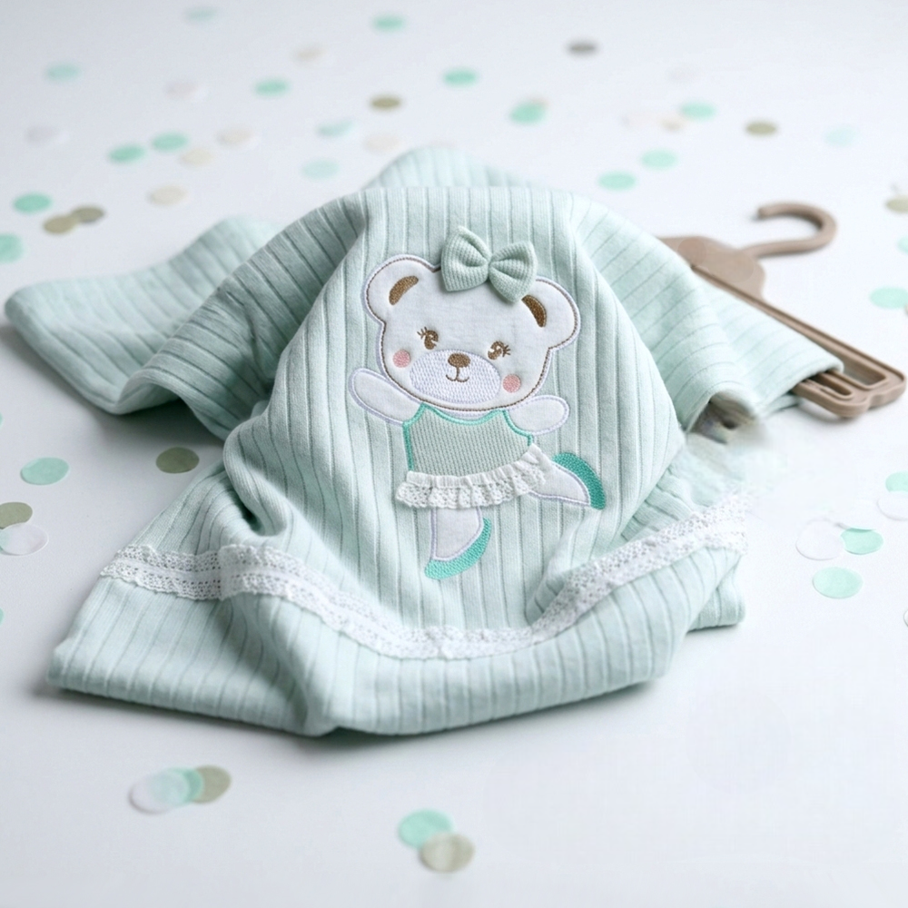 Lace Soft Themed Baby Blanket Mint - SP001.4153.11