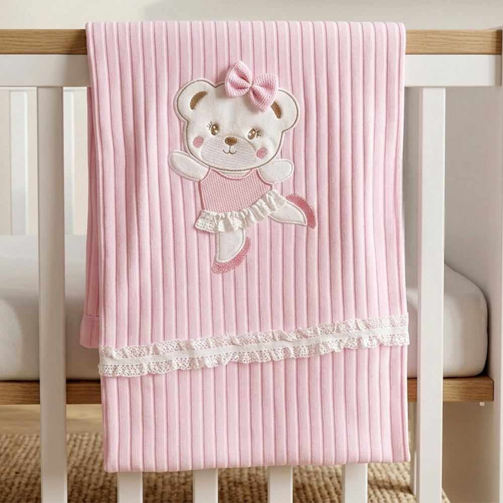 Lace Soft Themed Baby Blanket Pink - SP001.4153.2