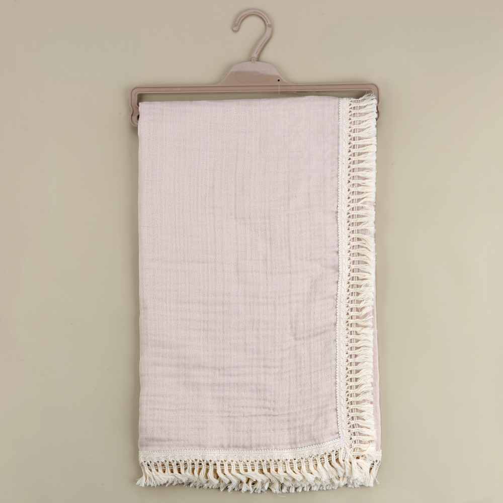 Fringed Baby Blanket Beige - SP001.71907.12