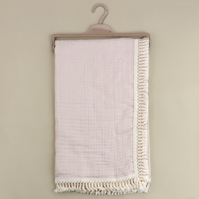Fringed Baby Blanket Beige - SP001.71907.12