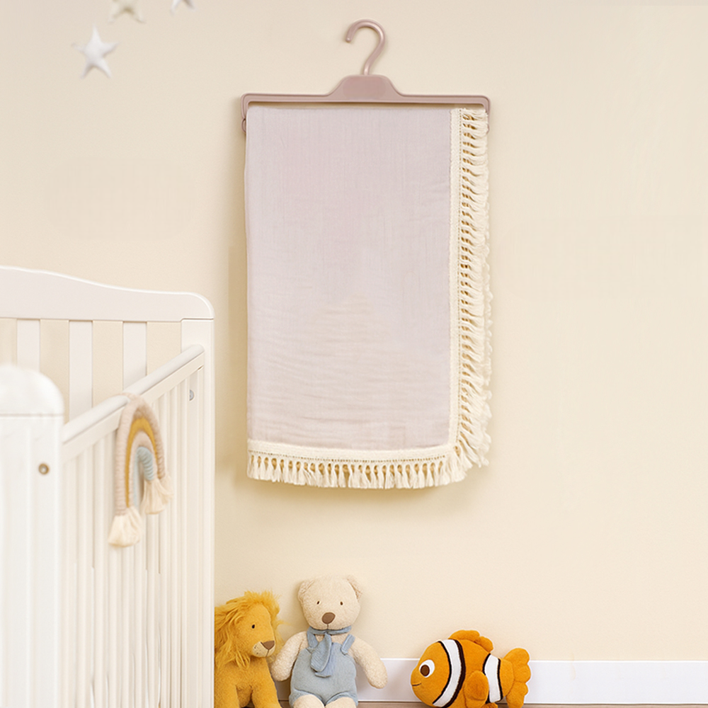 Fringed Baby Blanket Beige - SP001.71907.12