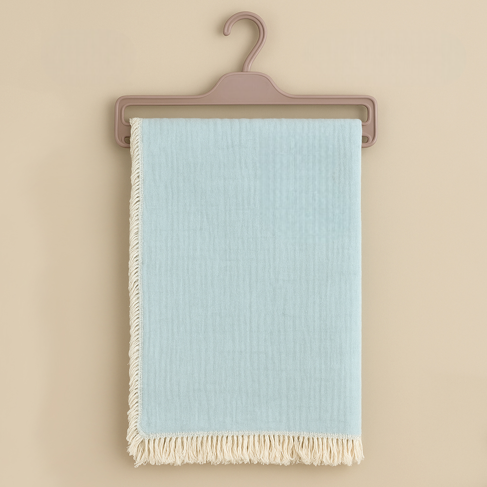 Fringed Baby Blanket Green - SP001.71907.13