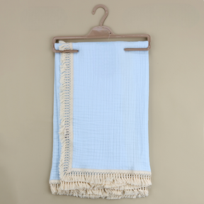 Fringed Baby Blanket Blue - SP001.71907.1