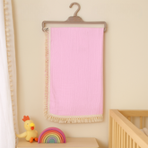 Fringed Baby Blanket Pink - SP001.71907.2