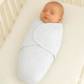 Soft Cotton Baby Swaddle Ecru/Blue - SP001.71910.3